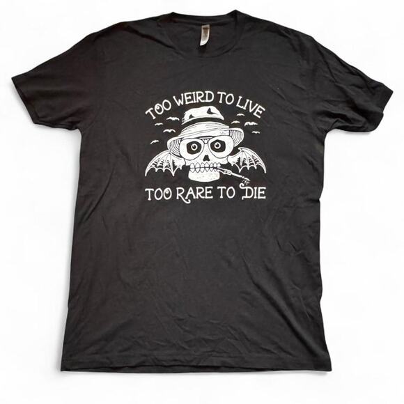 Next Level Other - NEW Ralph Steadman x Hunter S. Thompson HST Quote Black Graphic T-Shirt — LARGE